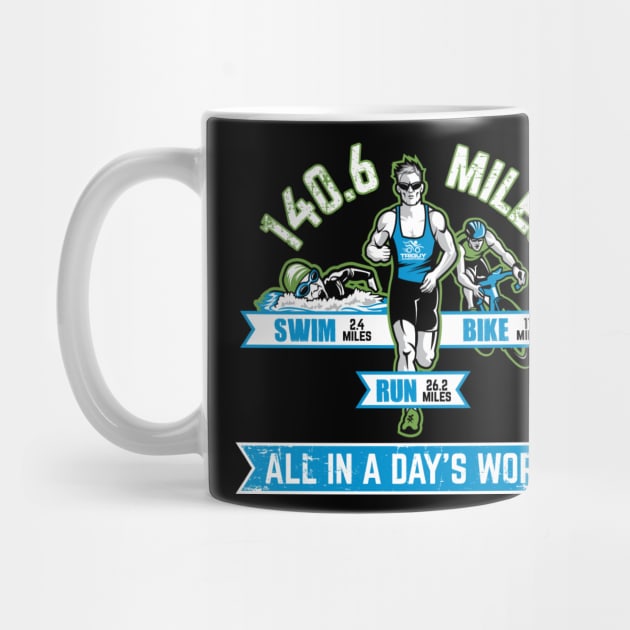 “All In A Days Work” – Long Distance Triathlon Cotton T-Shirt by aircrewsupplyco